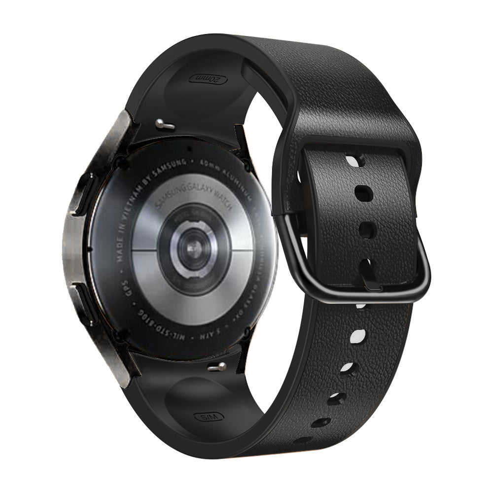 For Samsung Galaxy Watch6 40mm 44mm Watch6 Classic 43mm 47mm Watch 5 40mm 44mm 5 Pro 45mm Watch4 40mm 44mm Quick Release Watch Band Soft Leather Coated Silicone Adjustable Strap For Samsung Galaxy Watch6 40mm 44mm Watch6 Classic 43mm 47mm Watch 5 40mm 44mm 5 Pro 45mm Watch4 40mm 44mm Quick Release Watch Band Soft Leather Coated Silicone Adjustable Strap